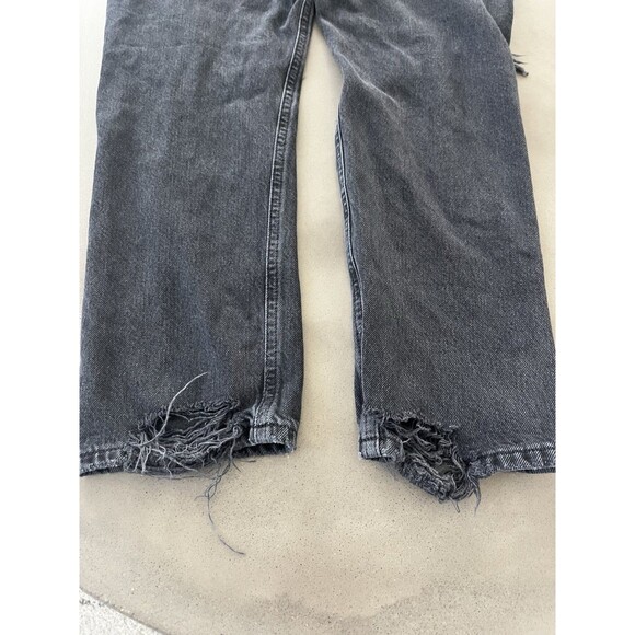 AGOLDE Riley High Rise Straight Crop Jeans Ripped Button Fly 25” Inseam Size 26 - Picture 7 of 9